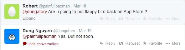 Flappy bird vender tilbage
