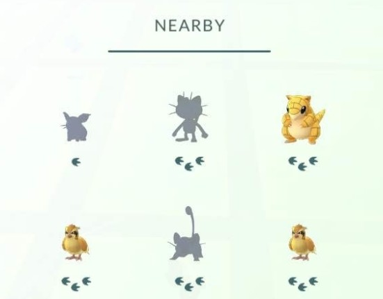 Pokemons nearby